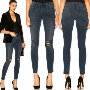 FRAME Le Skinny de Jeanne Jeans – Gifford Wash – Size 28 – Mid-Rise Ankle Skinny